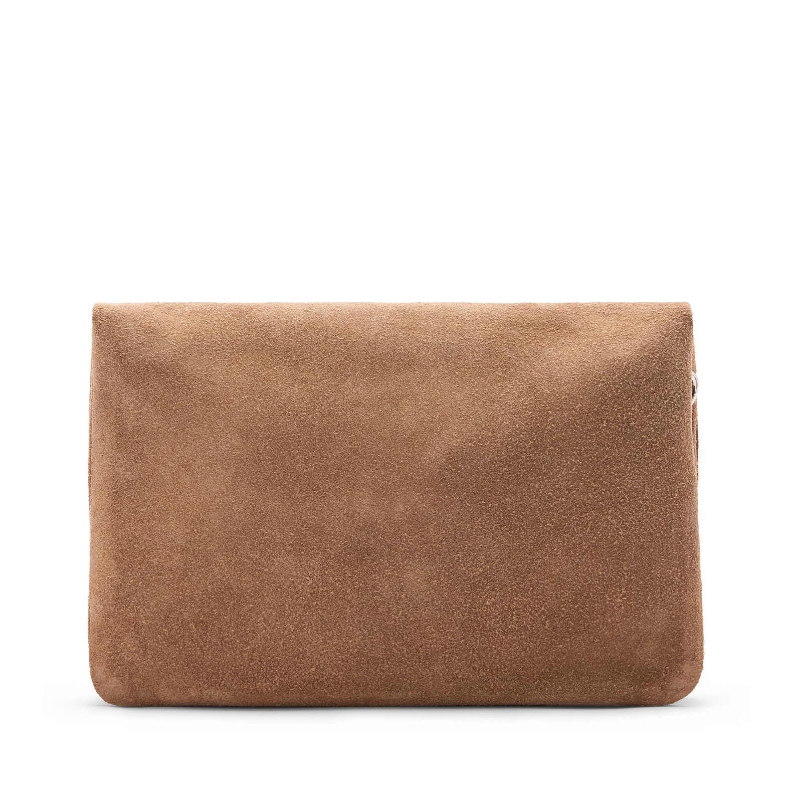 Taupe suède clutch