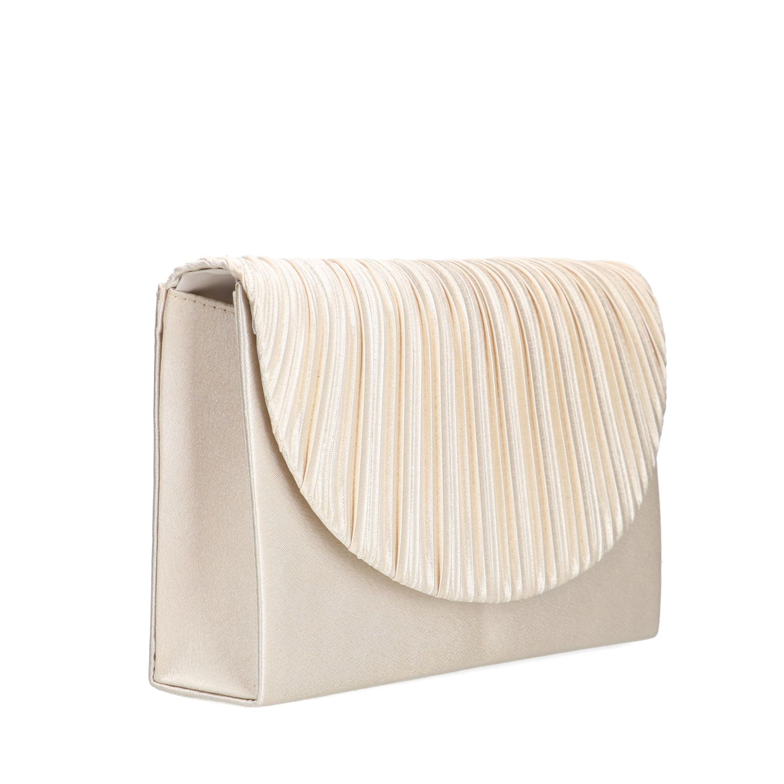 Beige clutch met gouden glitters