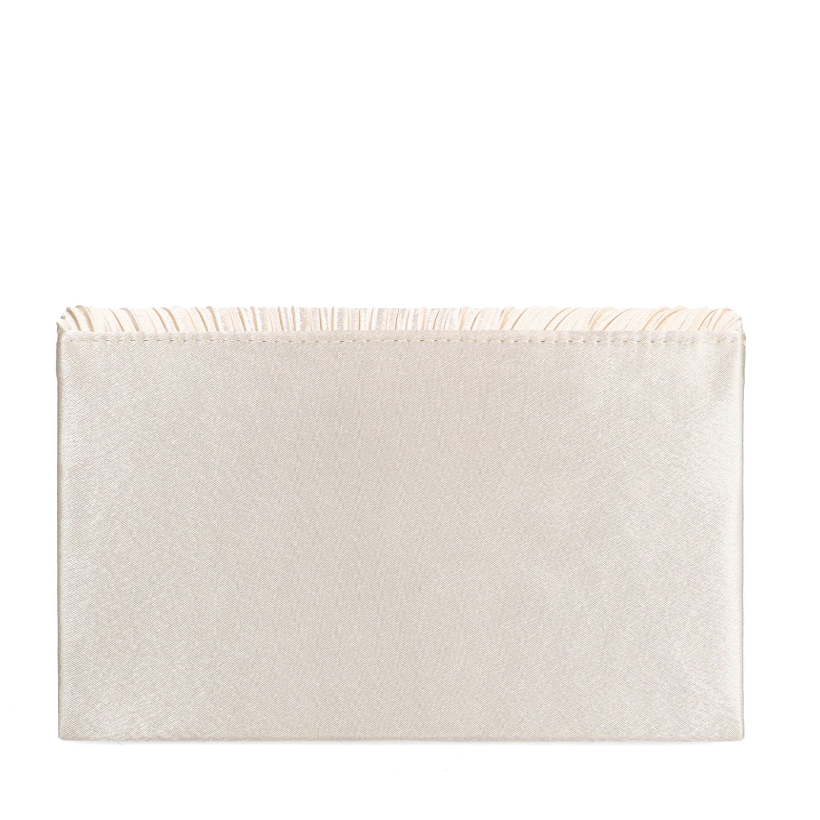 Beigefarbene Clutch mit Glitzer