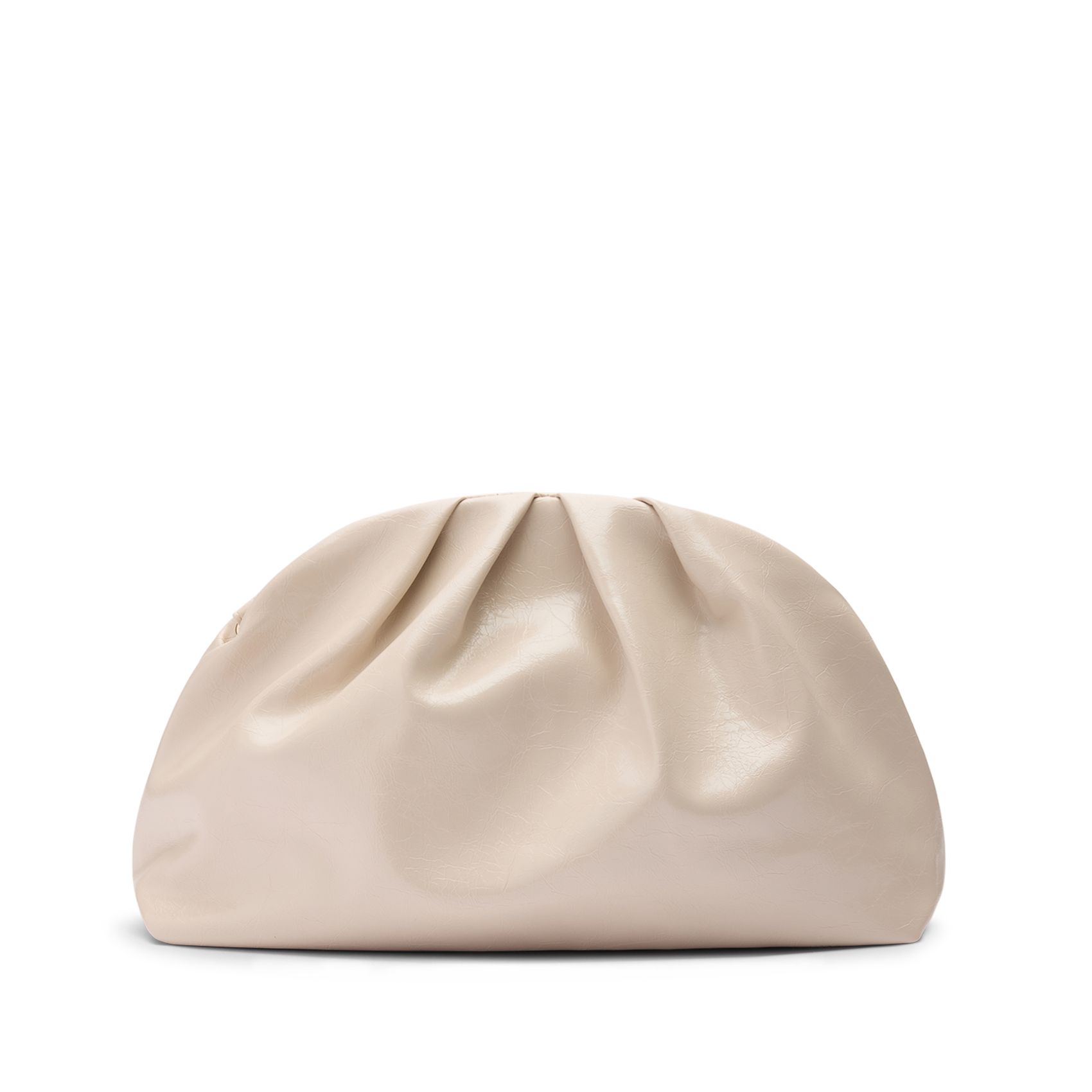 Beige clutch met gouden studs