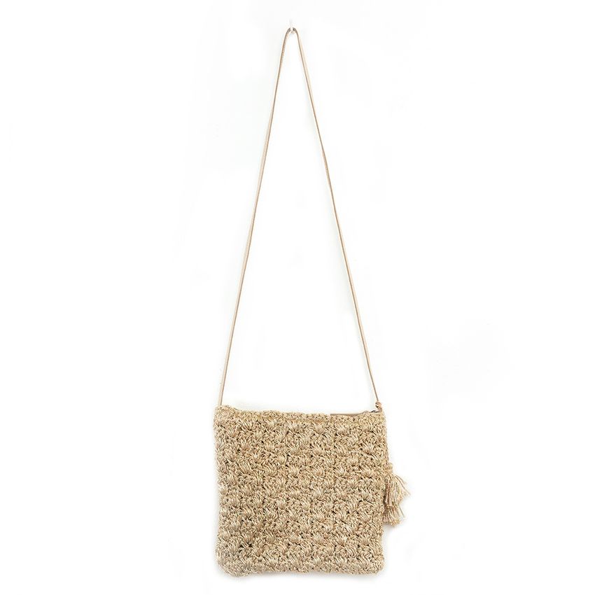 Geflochtene goldfarbene Schultertasche