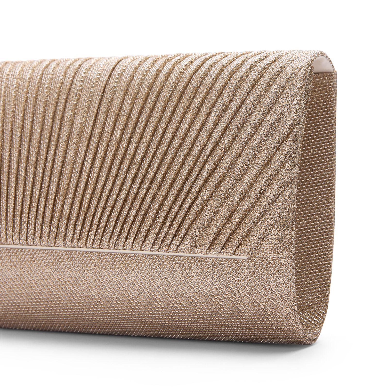 Goldfarbene Glitzer-Clutch
