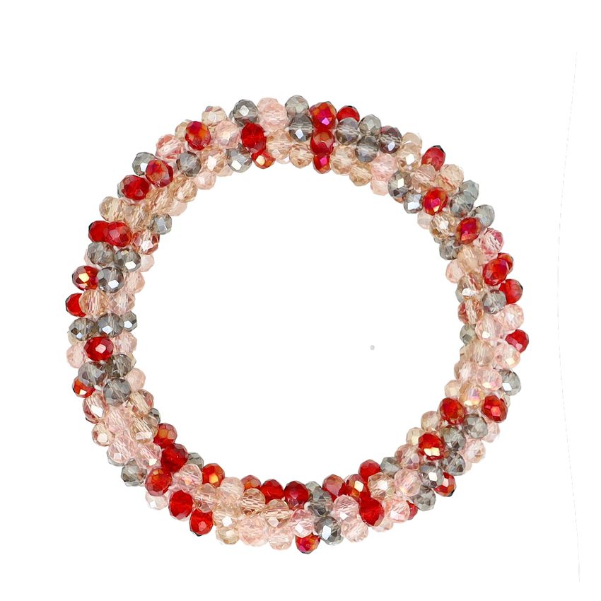 Roséfarbenes Armband aus Glasperlen