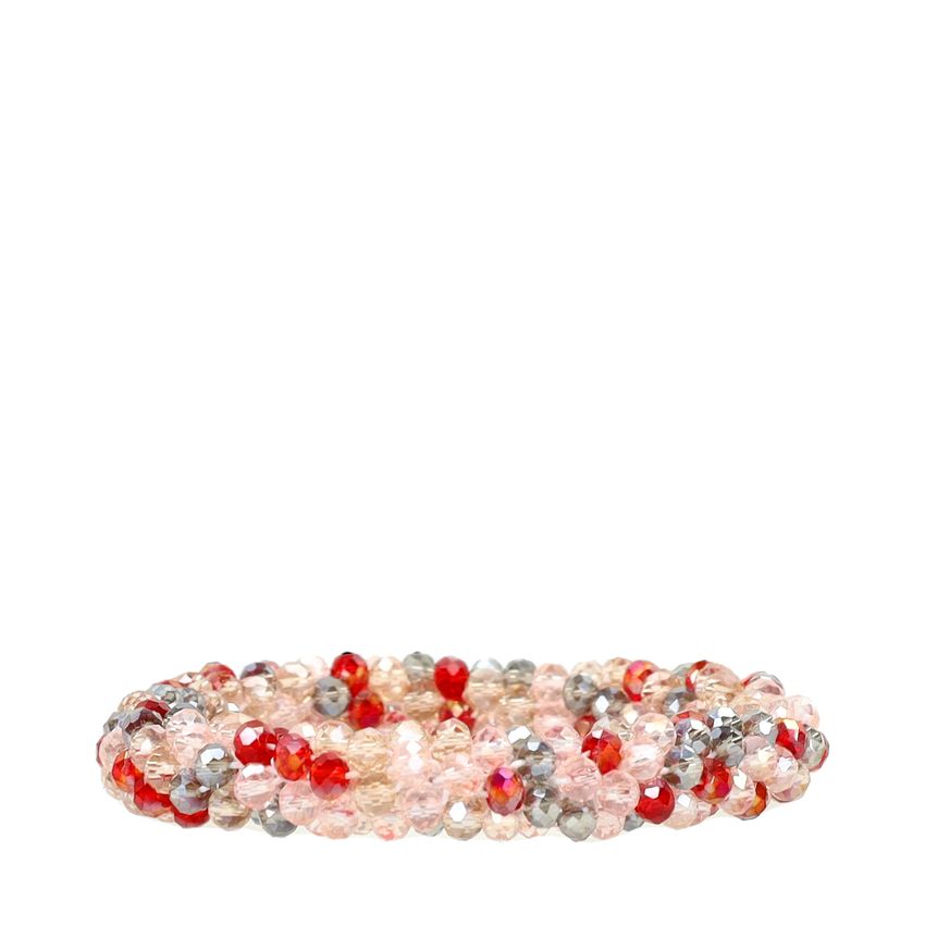Roséfarbenes Armband aus Glasperlen