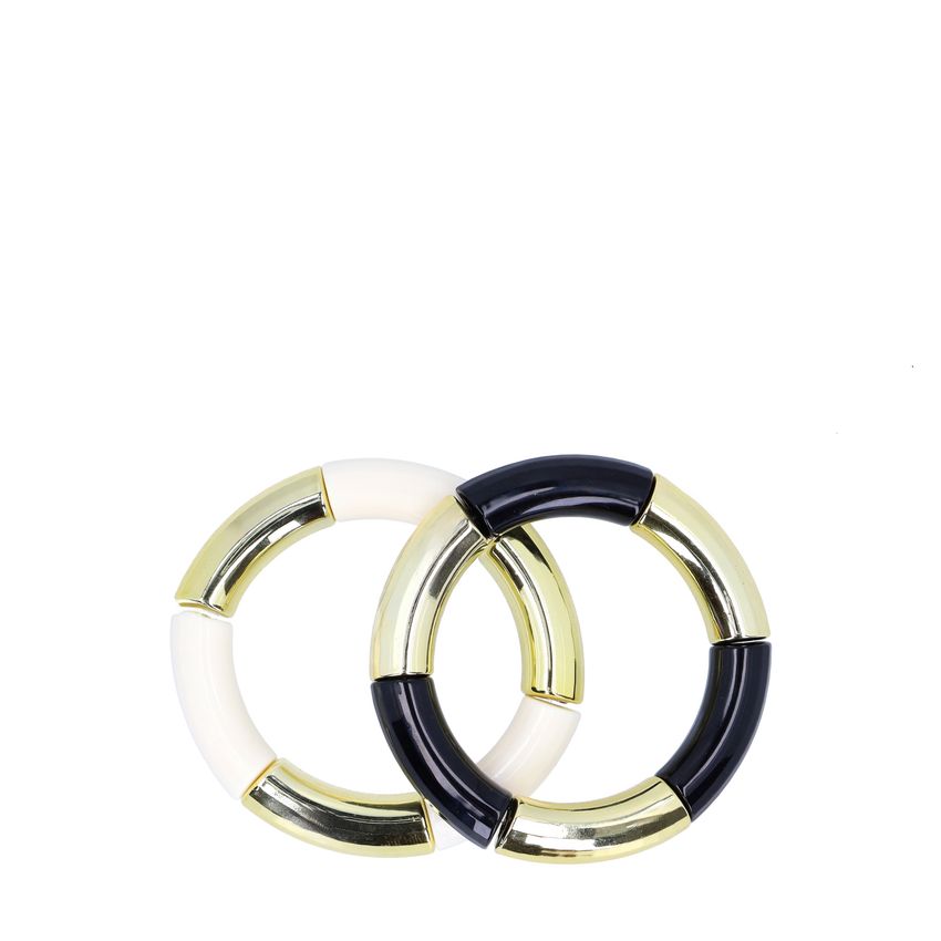 Goudkleurige elastieken bangles