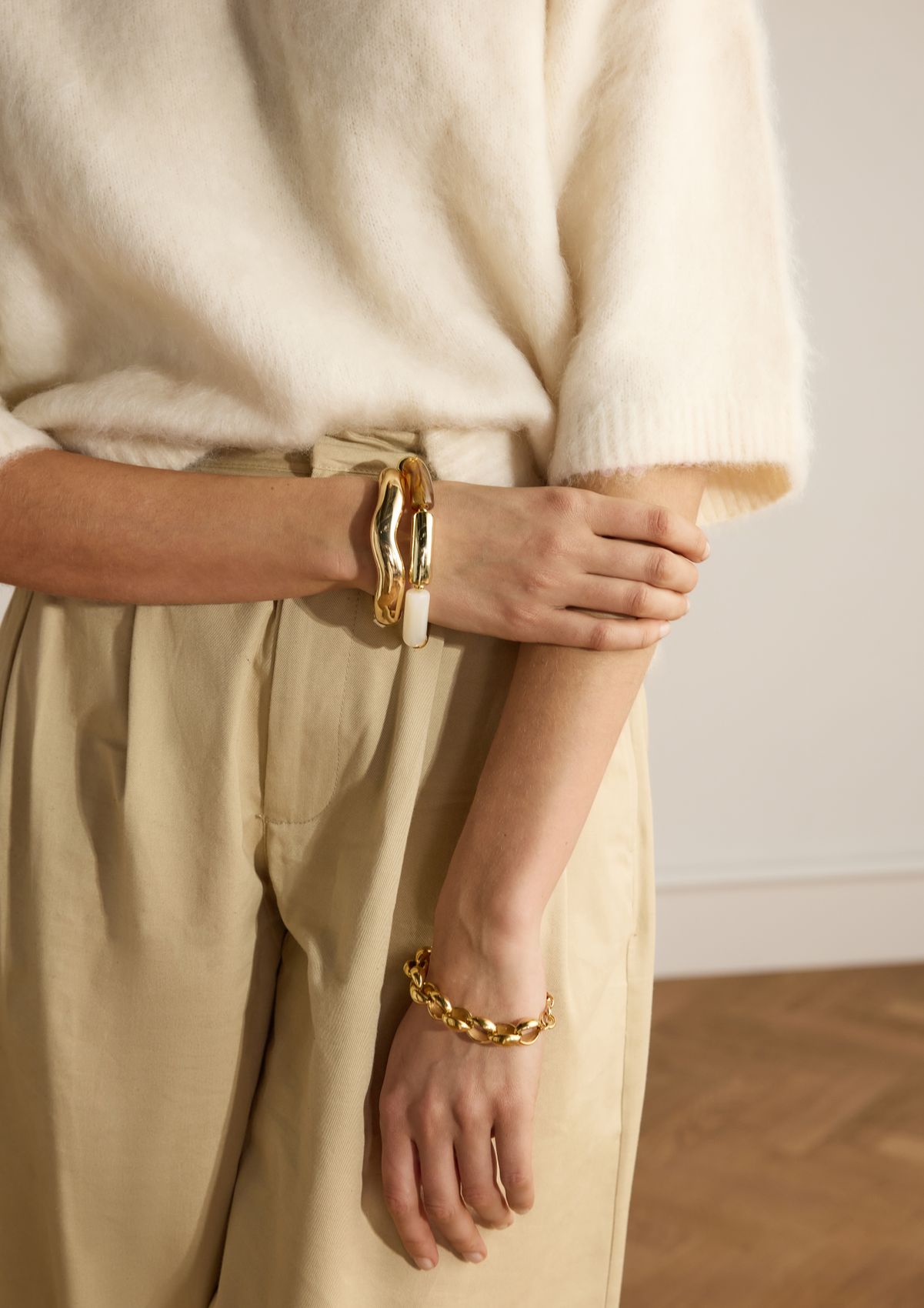 Gouden statement armband