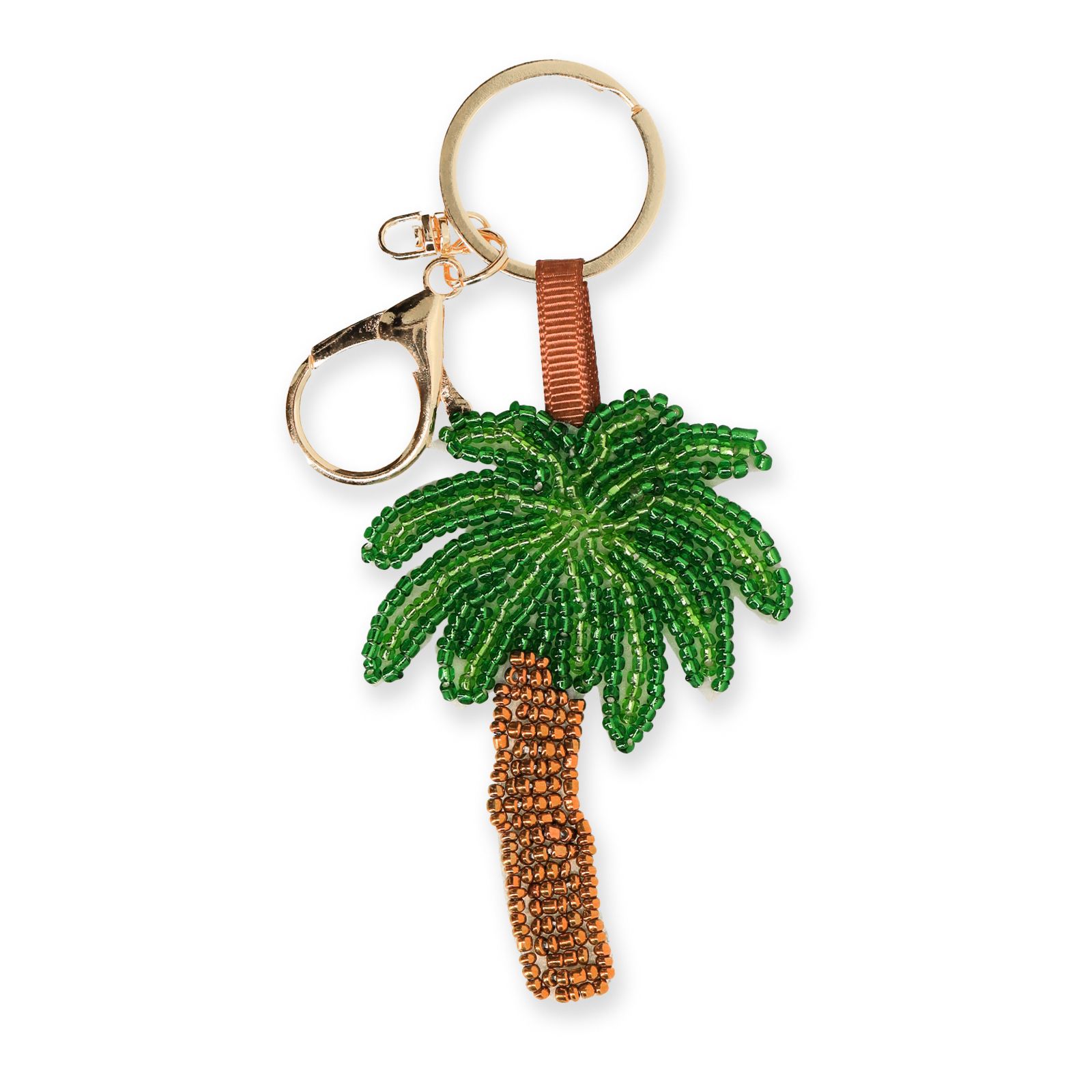 Multicolor kralen palmboom bagcharm
