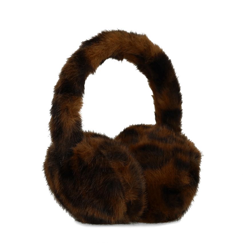 Leopard faux fur oorwarmers