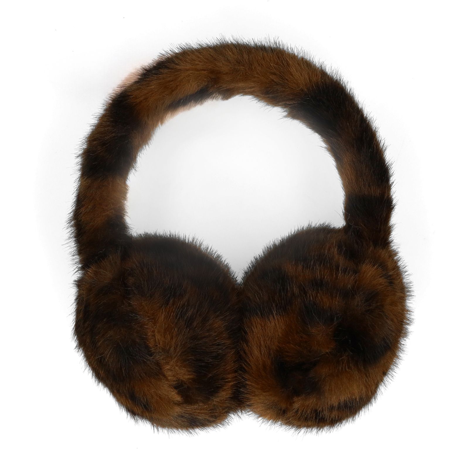Leopard faux fur oorwarmers