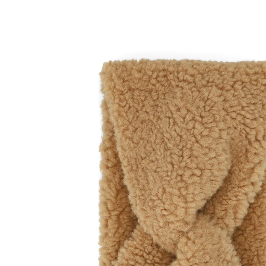 Braunes Stirnband in Teddy-Optik