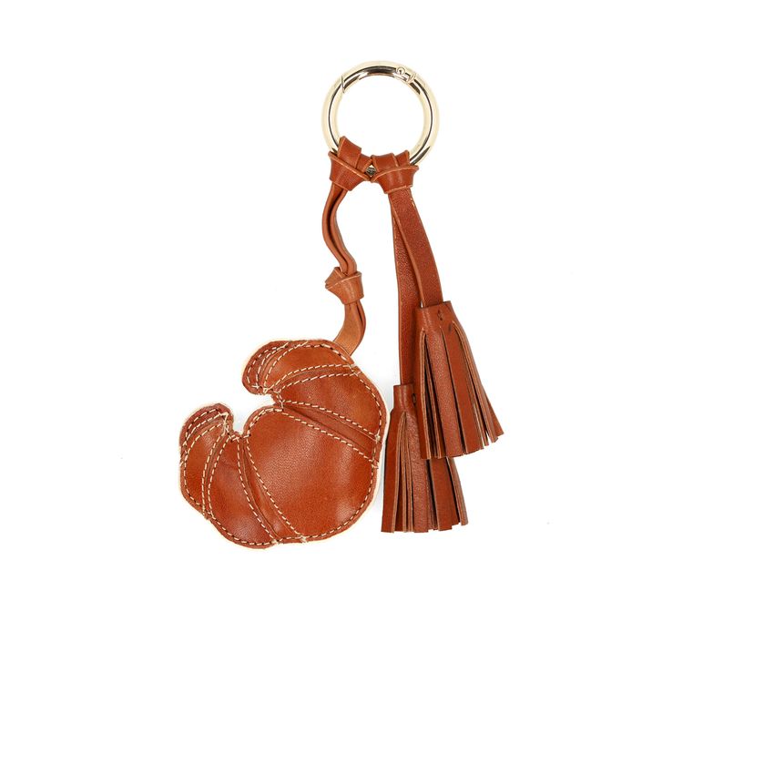 Croissant bag charm