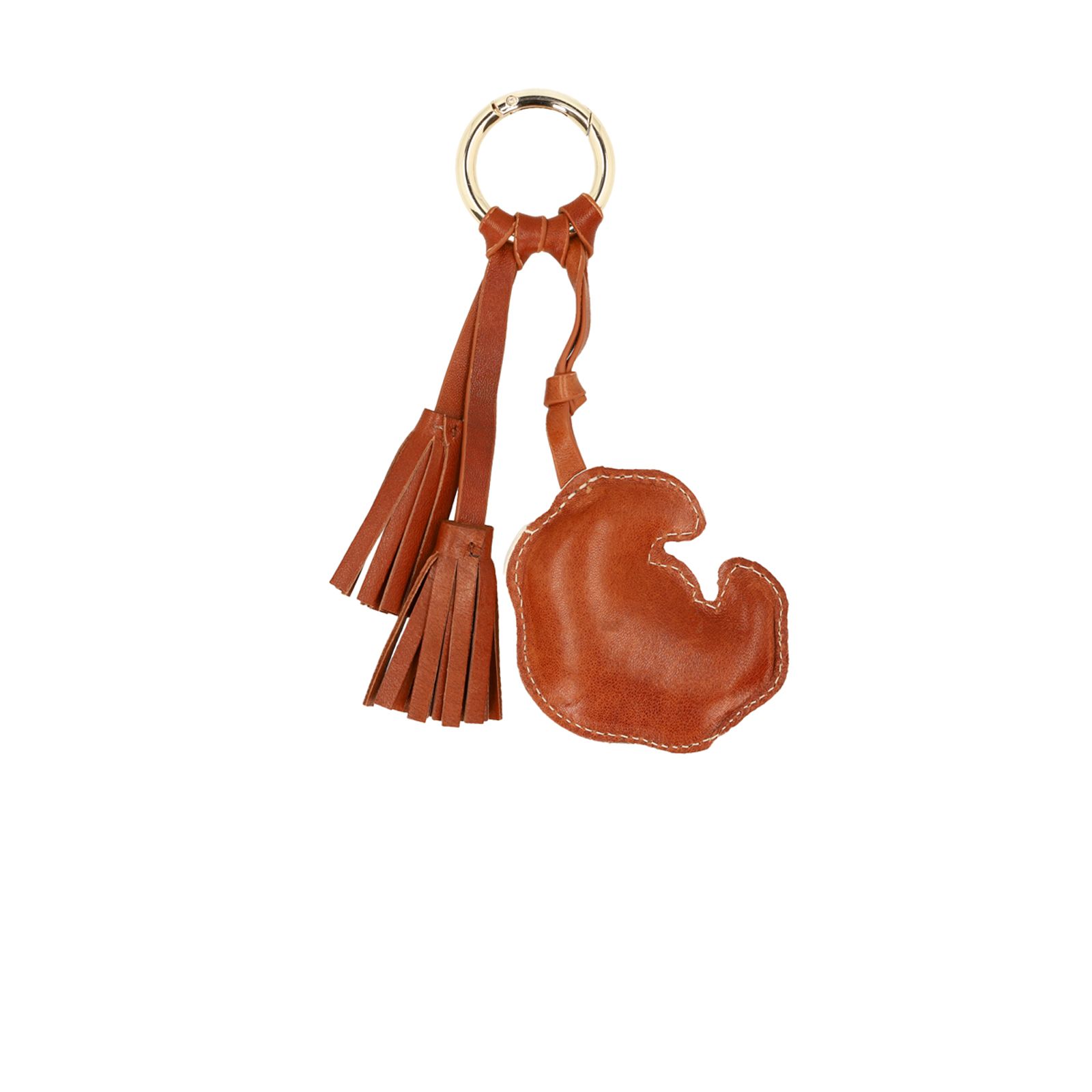 Croissant bag charm