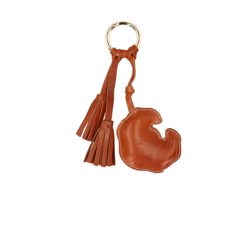 Croissant bag charm