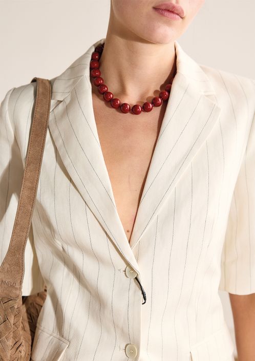 Bruine kralenketting