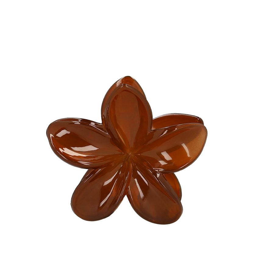 Braune Blumen-Haarspange