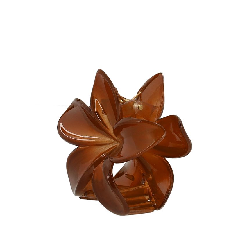 Braune Blumen-Haarspange