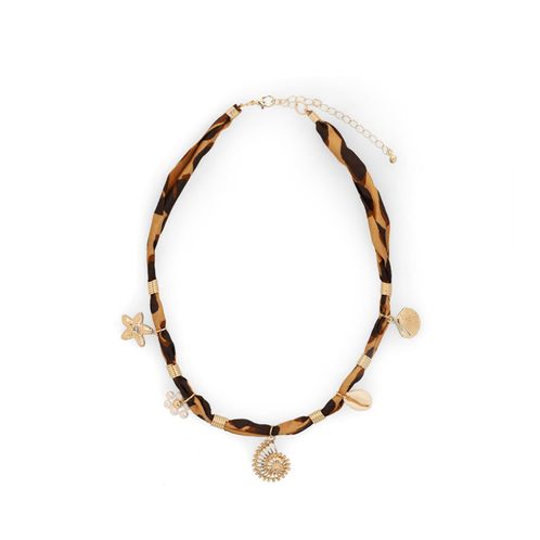 Panter ketting met goudkleurige hangers