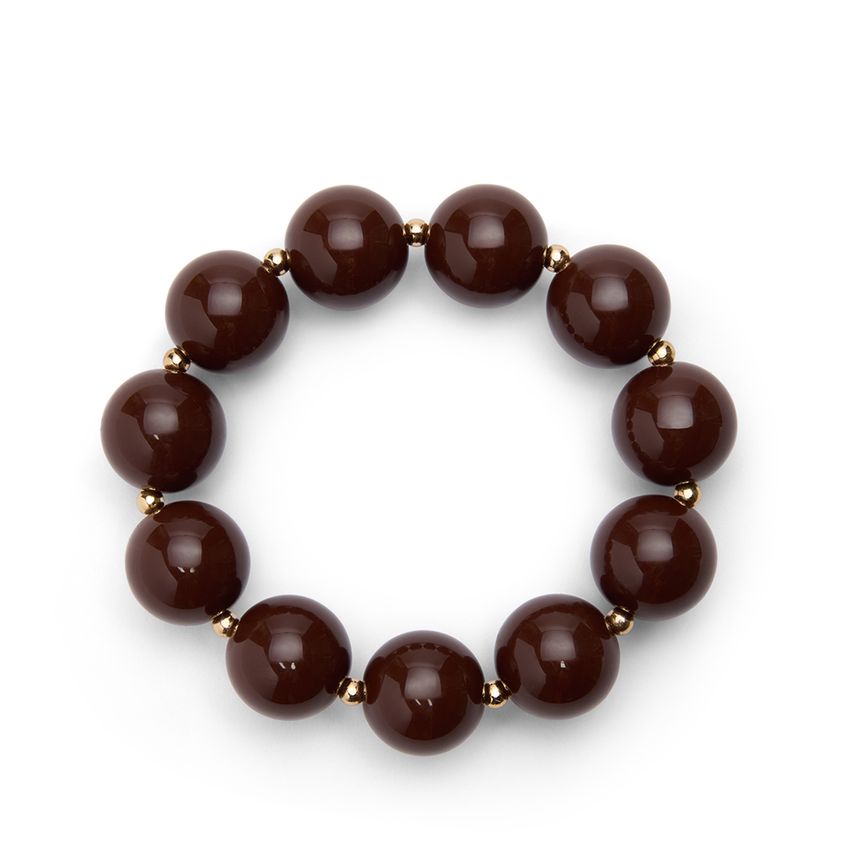 Braunes Perlenarmband