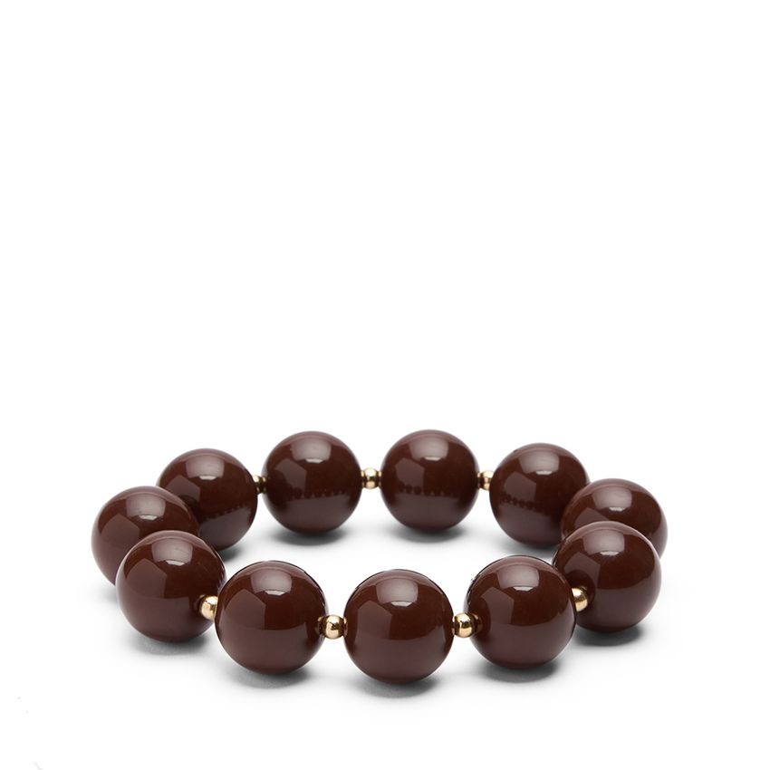 Braunes Perlenarmband