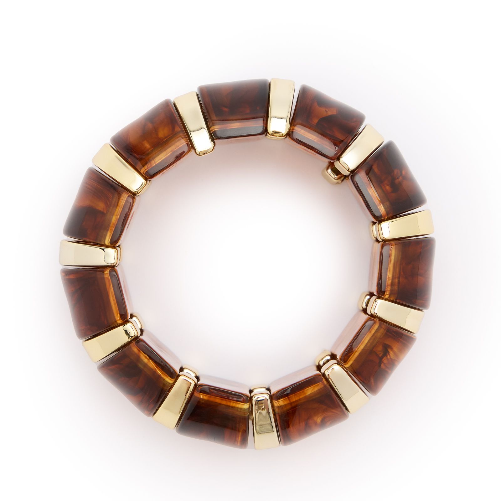 Bruine armband met gouden details