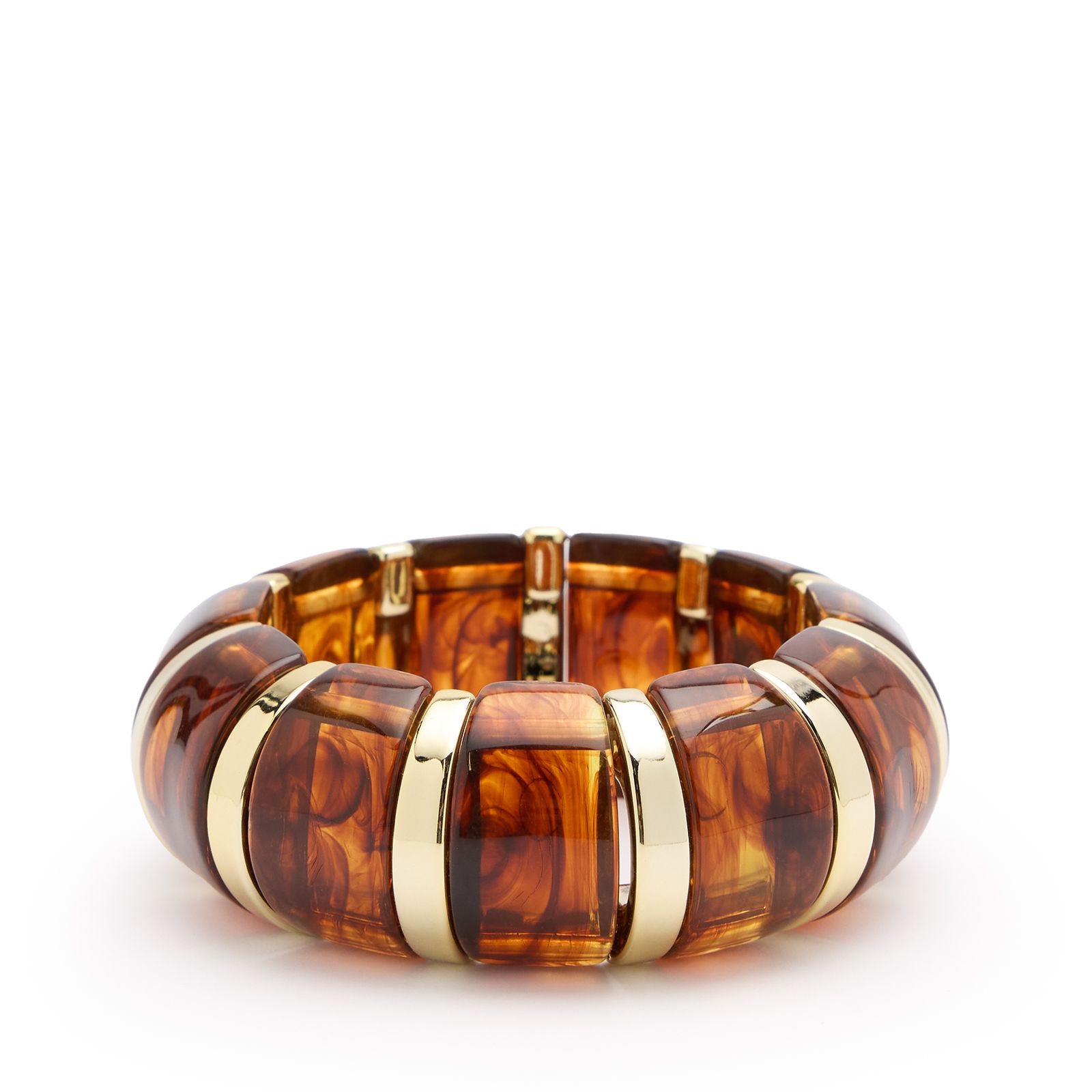 Bruine armband met gouden details