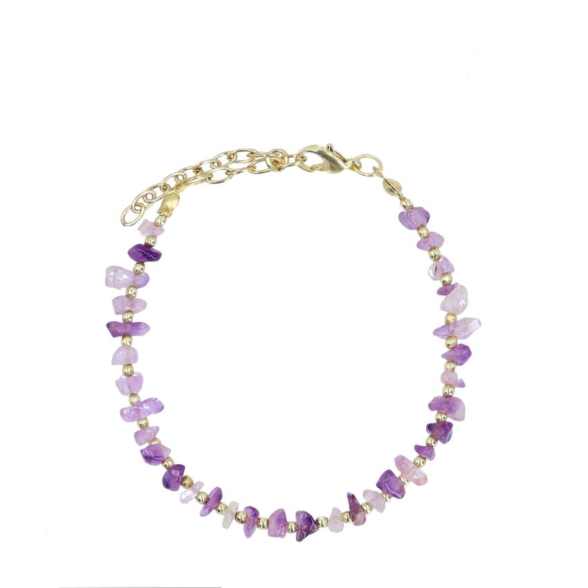 Lilafarbenes Perlenarmband