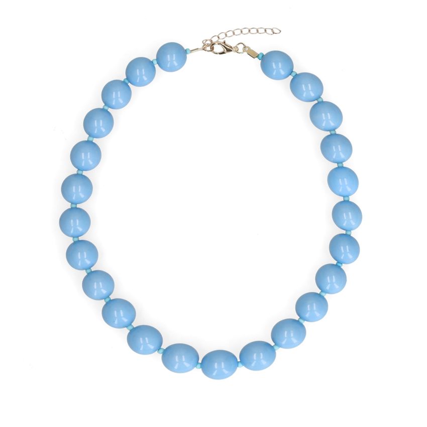 Lichtblauwe kralenketting