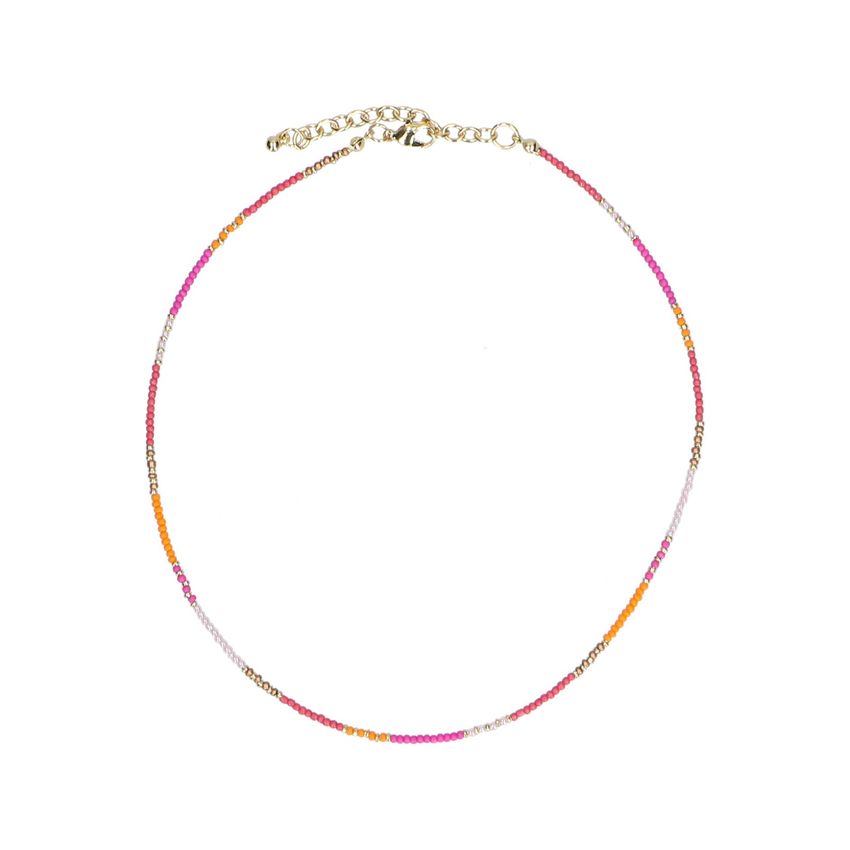 Roze kralenketting