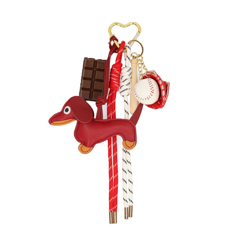 Roter Taschen-Charm Dackel