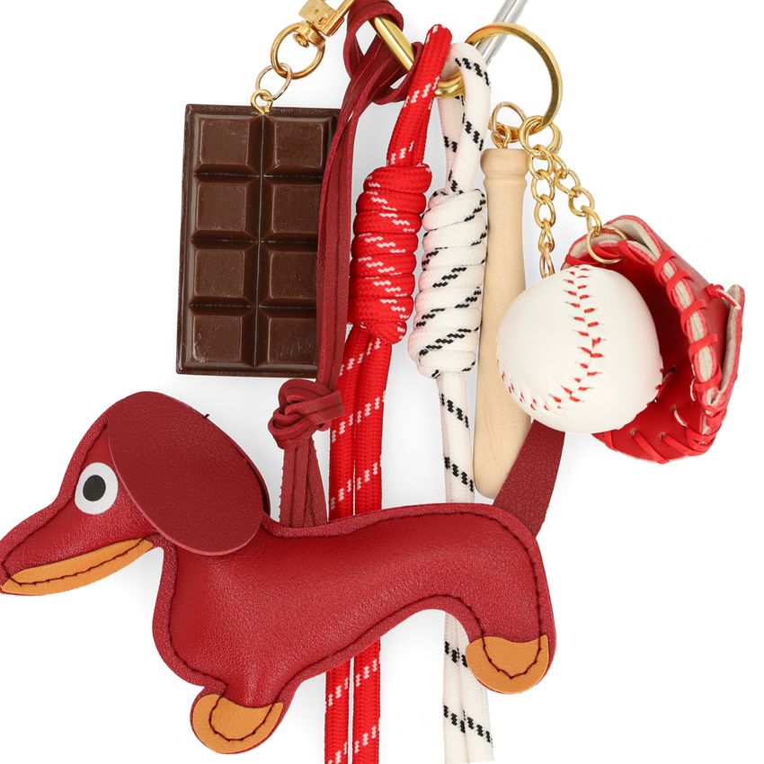 Roter Taschen-Charm Dackel