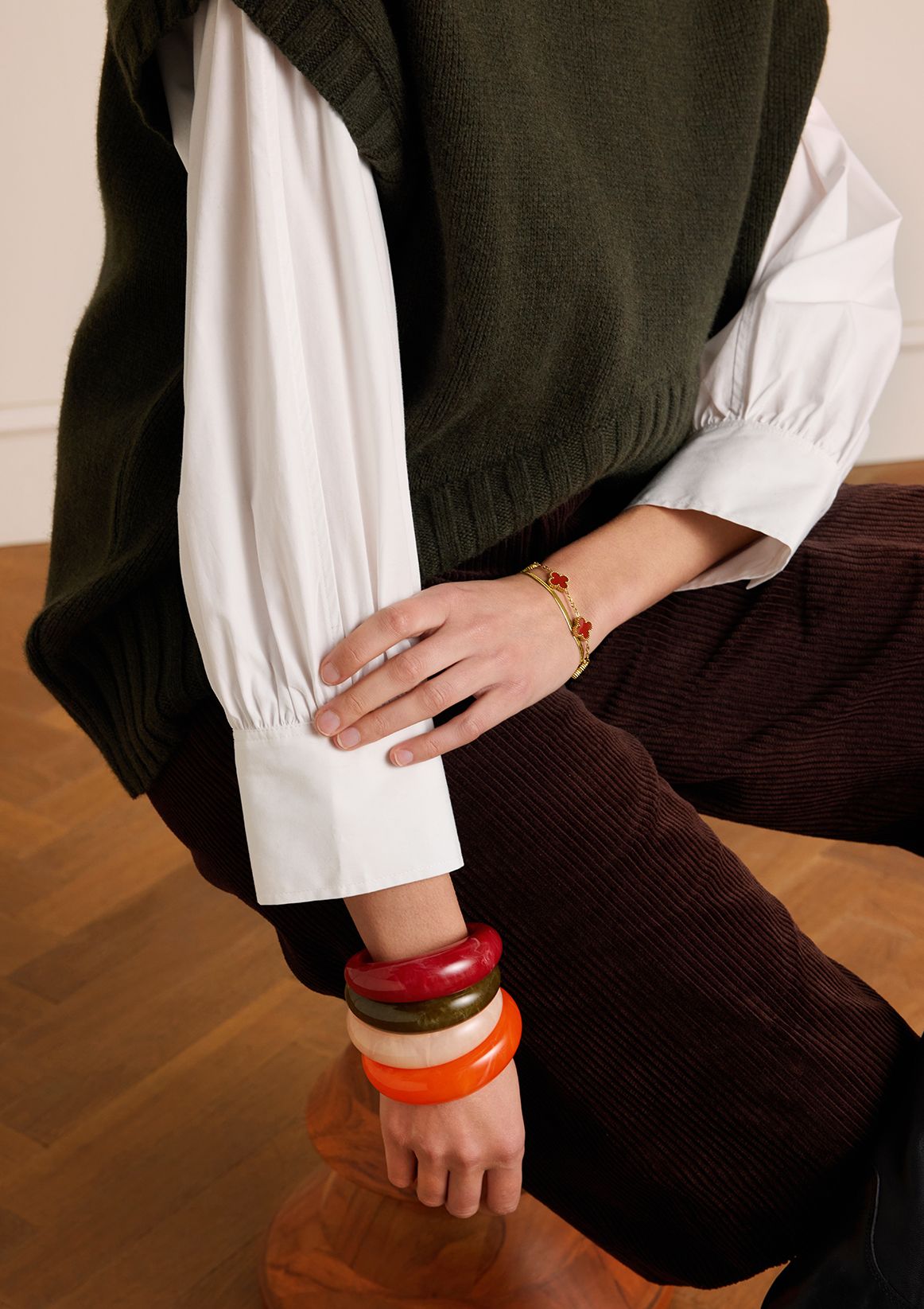 Lichtroze bangle armband