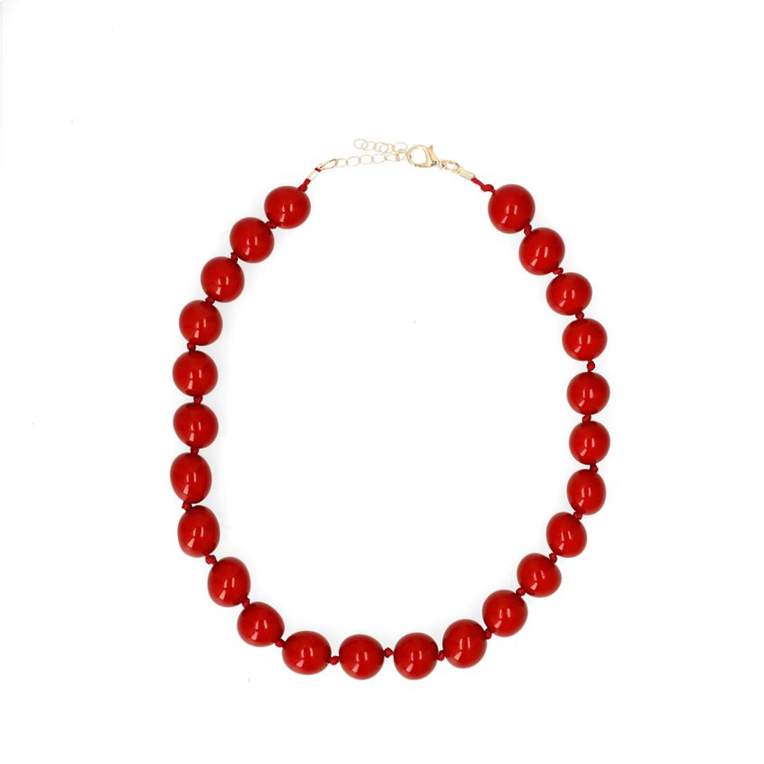 Burgundy kralenketting