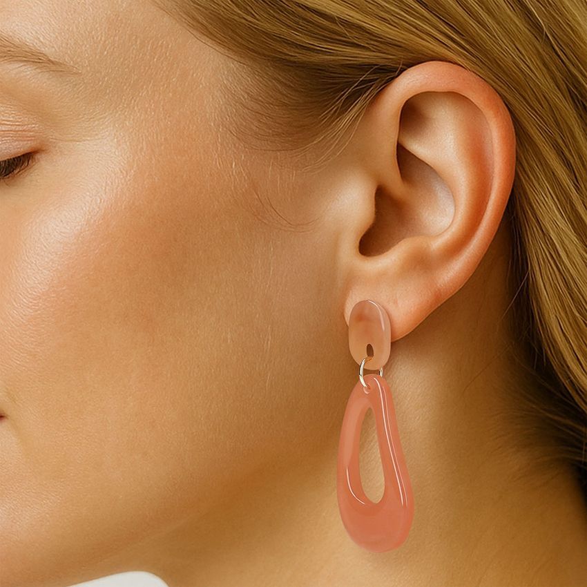 Roséfarbene Ohrringe