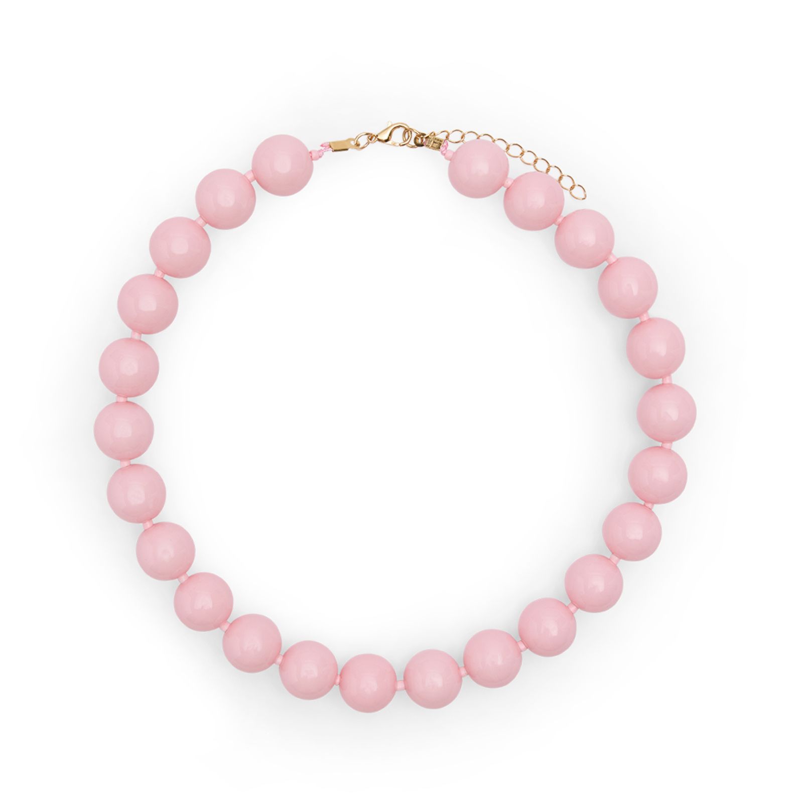 Roze kralenketting