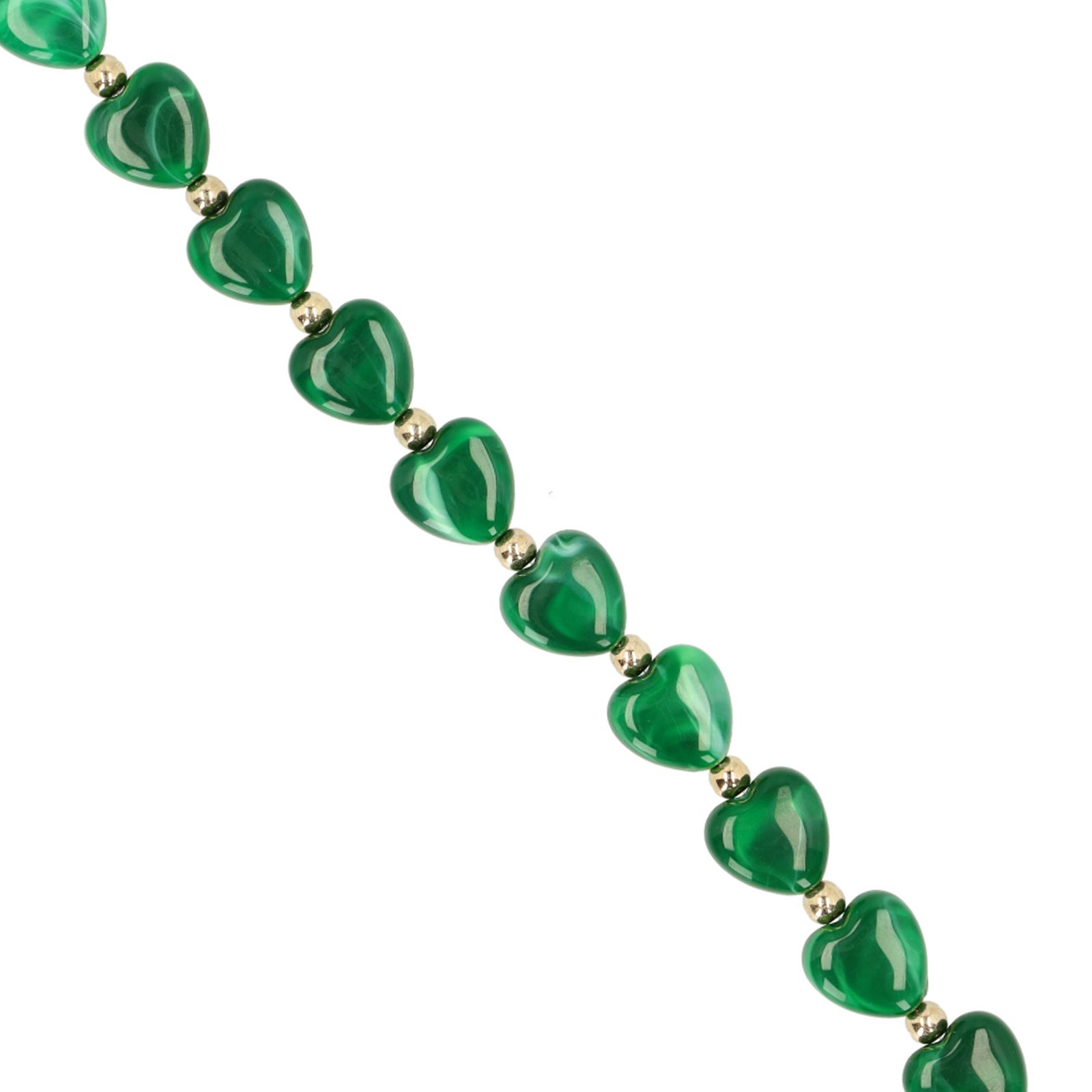 Groene hartjes bag charms