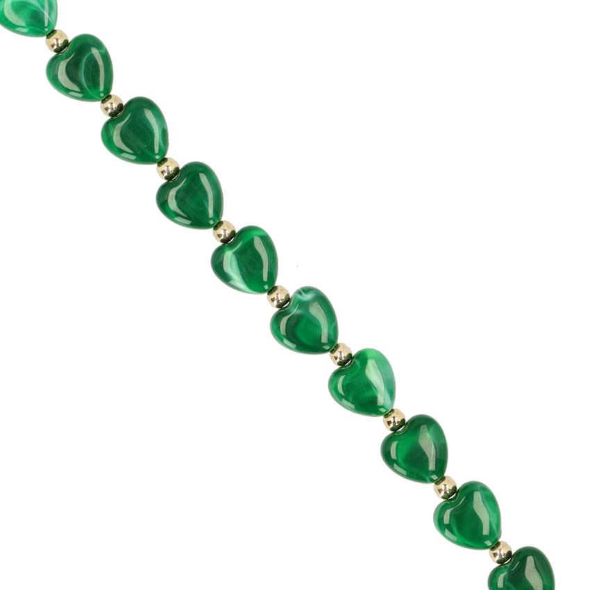 Grüner Taschen-Charm Herzen