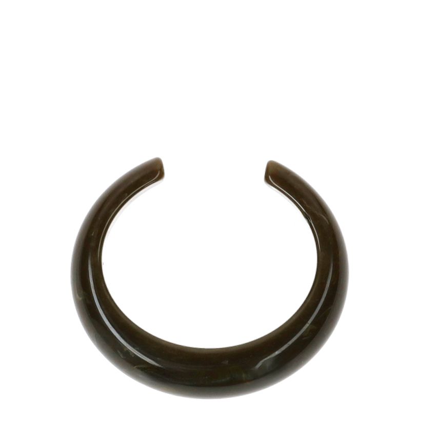 Donkergroene bangle armband