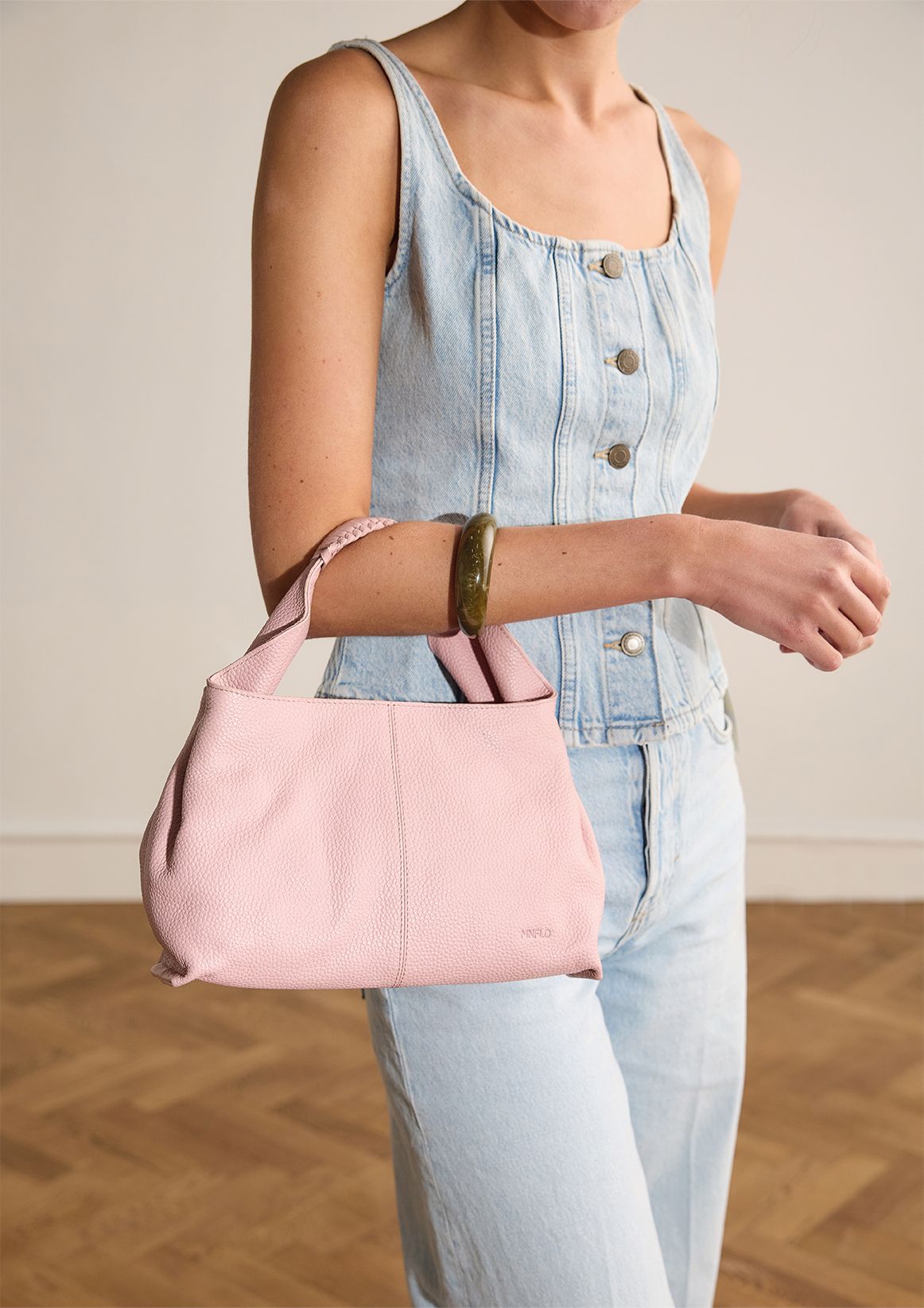 Donkergroene bangle armband
