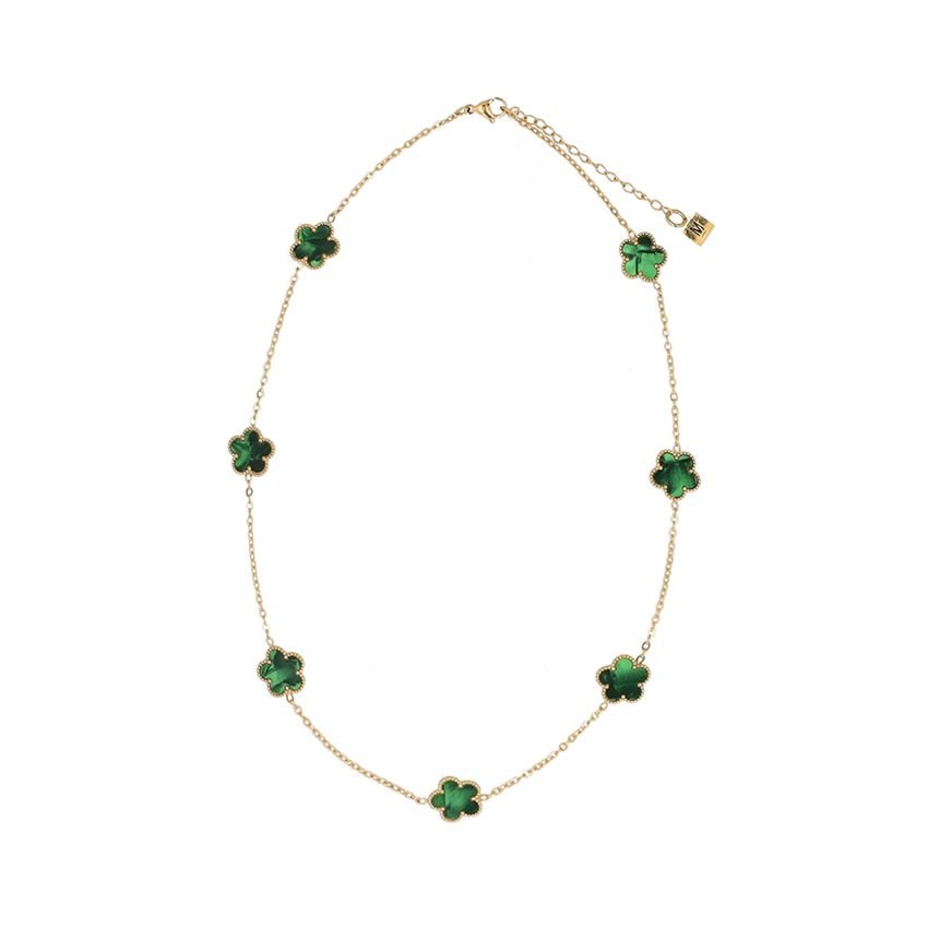Grüne Blumen-Kette