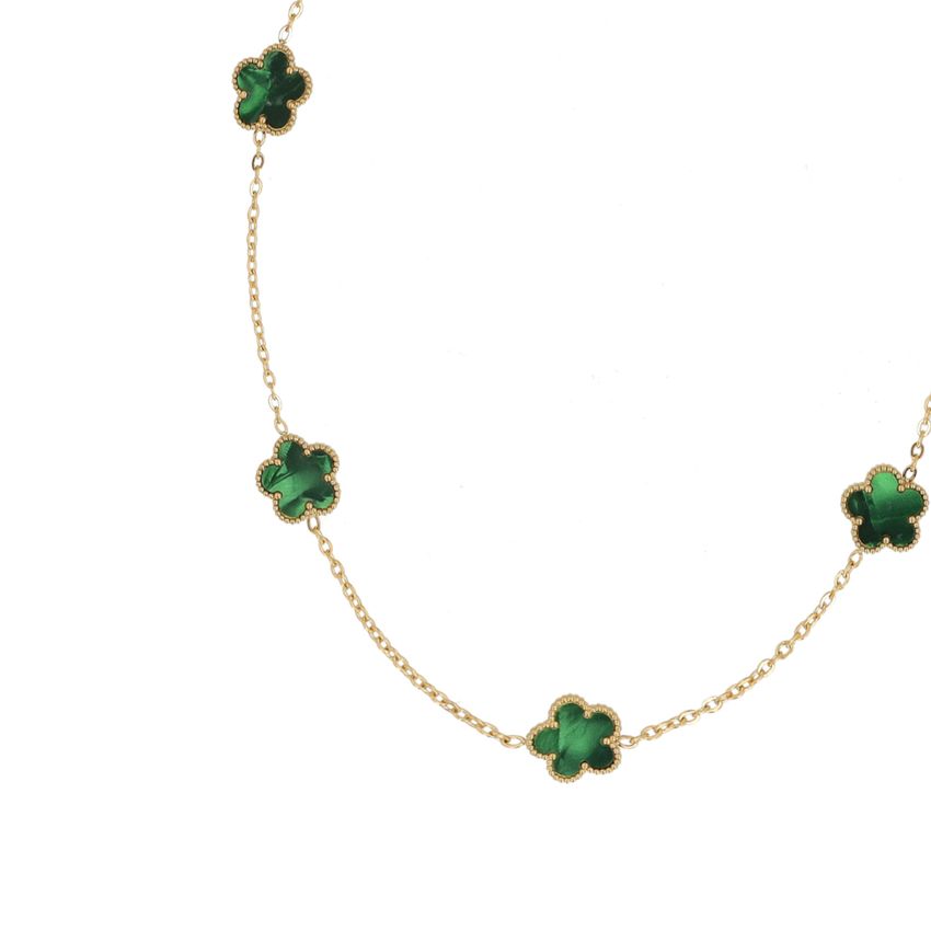 Groene bloemetjes ketting