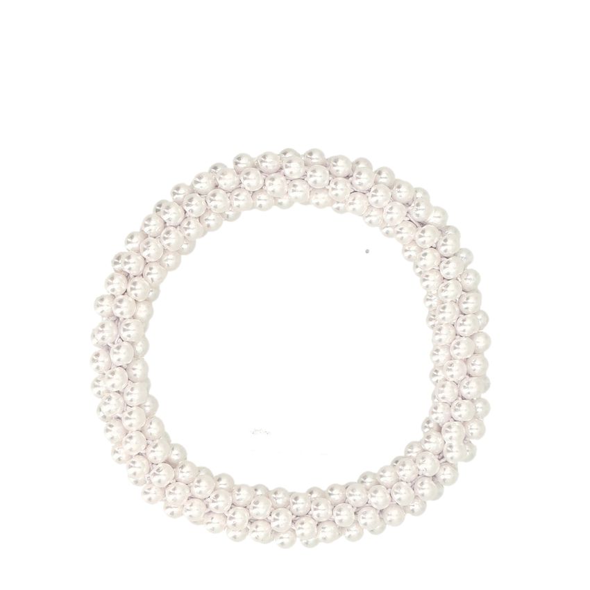 Weißes Perlenarmband