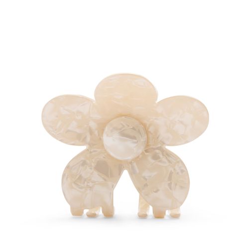 Beige bloemen haarklem