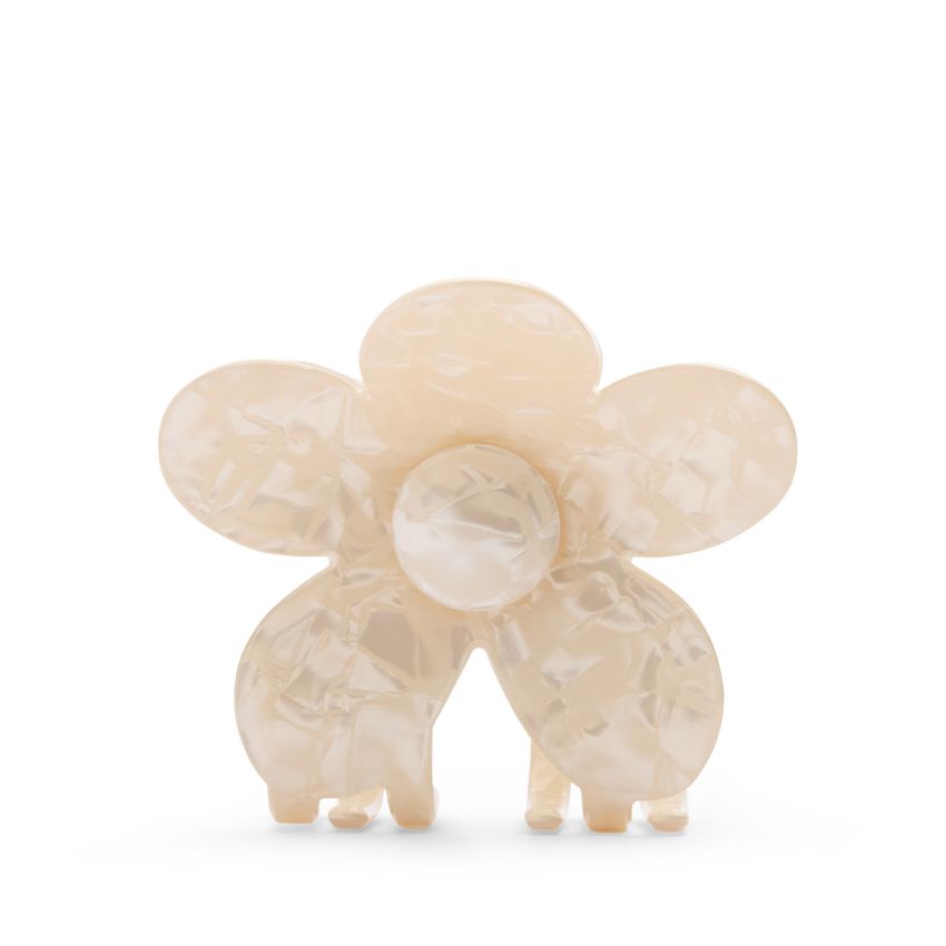 Beigefarbene Blumen-Haarspange