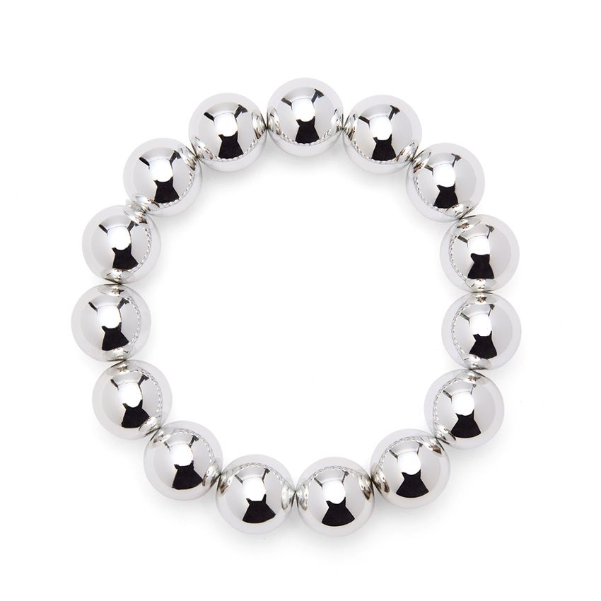 Silberfarbenes Perlenarmband