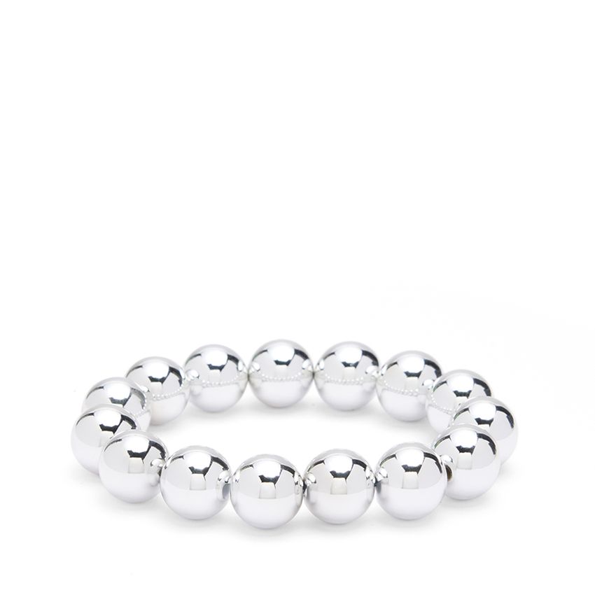 Silberfarbenes Perlenarmband