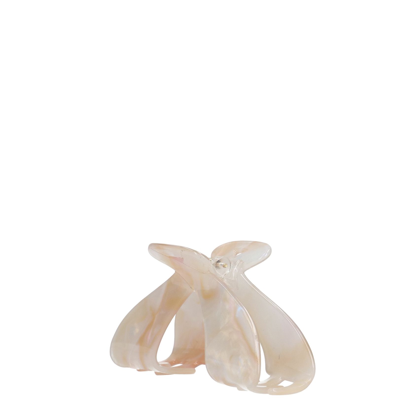 Beige haarklem met print