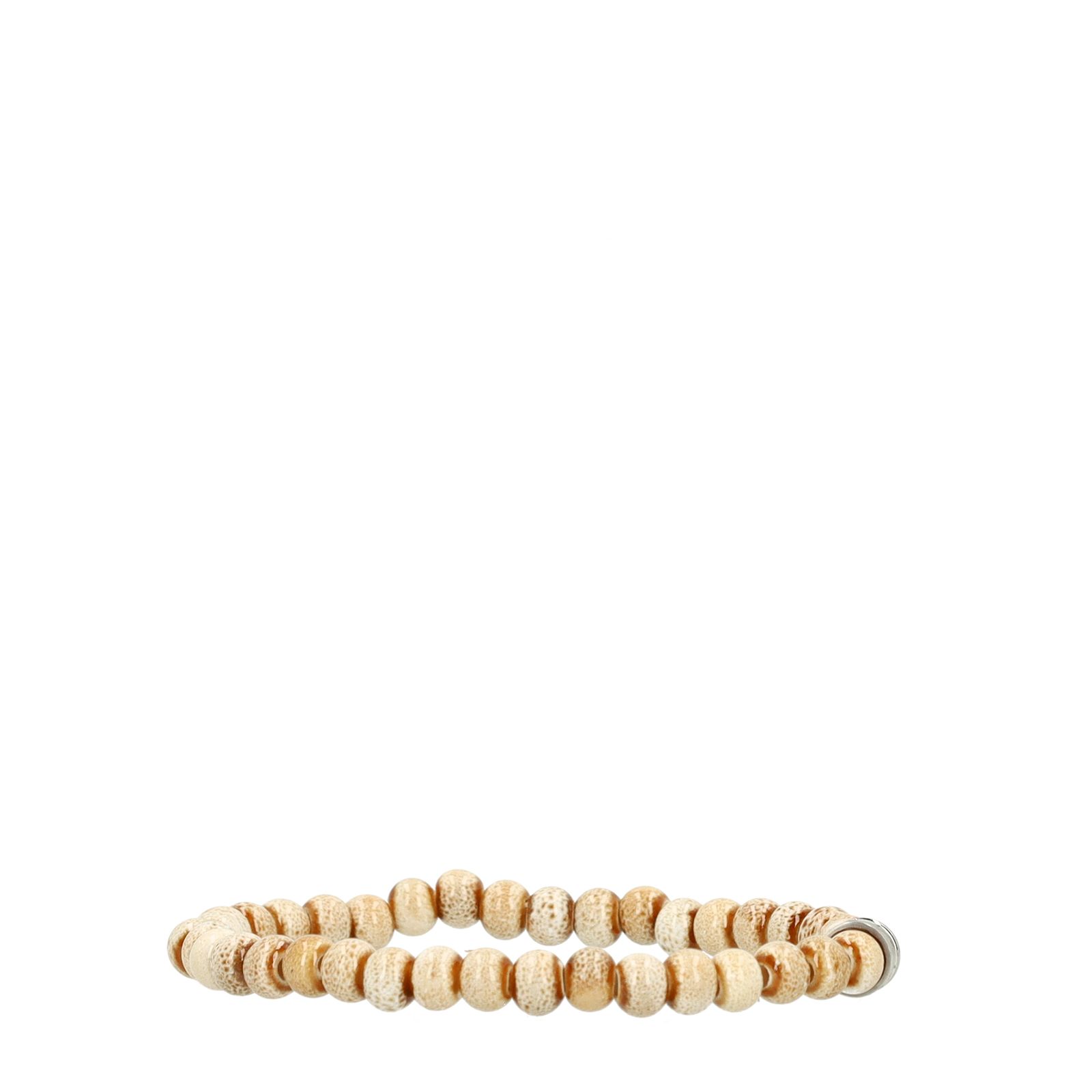 Beige armband van keramische kralen