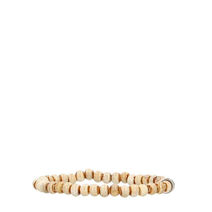 Beigefarbenes Armband mit Keramikperlen