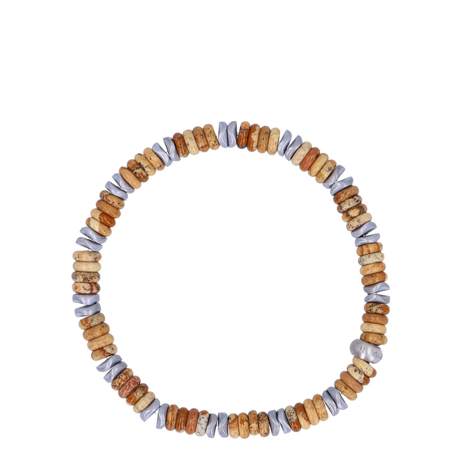 Beigefarbenes Perlenarmband