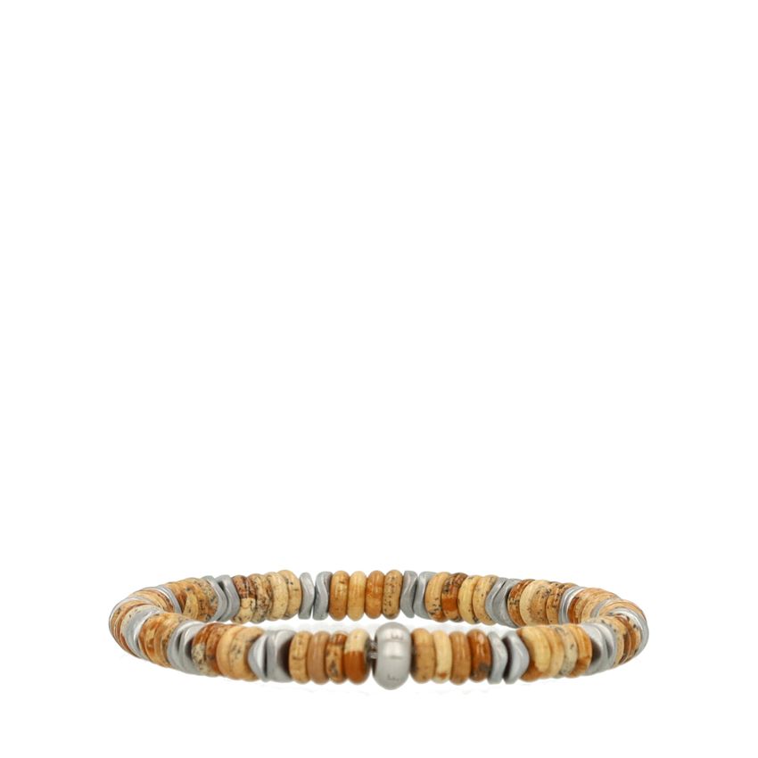 Beigefarbenes Perlenarmband